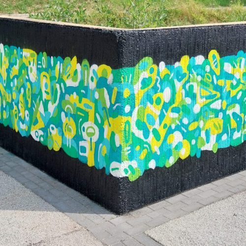 Betonwand Graffiti - Izabela Yabari