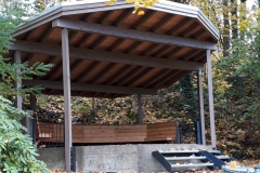 Neu errichteter Pavillion